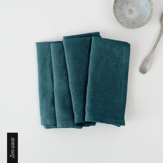 Zero Waste Deep Water Linen Napkins Set of 4 