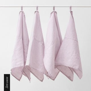 Zero Waste Lavender Fog Linen Kitchen Towels Set of 4 