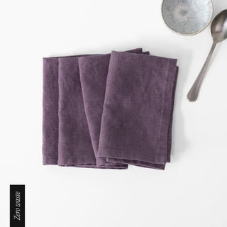 Zero Waste Montana Grape Linen Napkins Set of 4 2