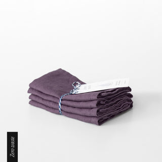 Zero Waste Montana Grape Linen Napkins Set of 4 1