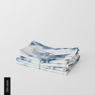 Zero Waste Tie Dye Linen Kitchen Towels Set of 4 2