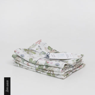 Zero Waste White Botany Linen Kitchen Towels Set of 4 2