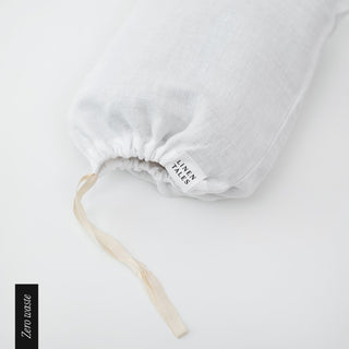 Zero Waste White Linen Drawstring Bags Set of 3 5