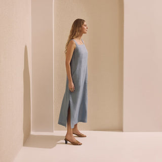 Allure Linen Fugue Dress - Linen Tales Global 