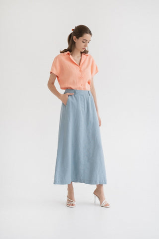 Allure Linen Gardenia Skirt - Linen Tales 