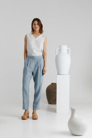 Allure Linen Gladiolus Trousers - Linen Tales 