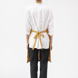 Amber Bronze Stripes Linen Daily Apron - Linen Tales 3