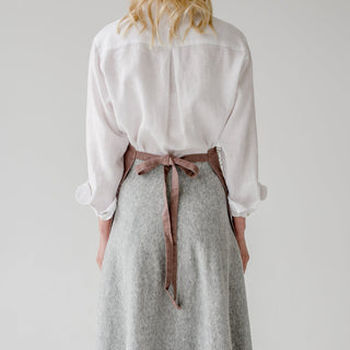 Ashes of Roses Linen Daily Apron - Linen Tales 