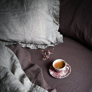 Ashes of Roses Linen Fitted Sheet - Linen Tales 4