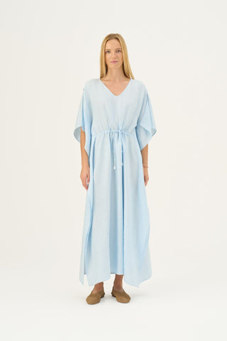 Baby Blue Linen Sol Dress - Linen Tales Global 