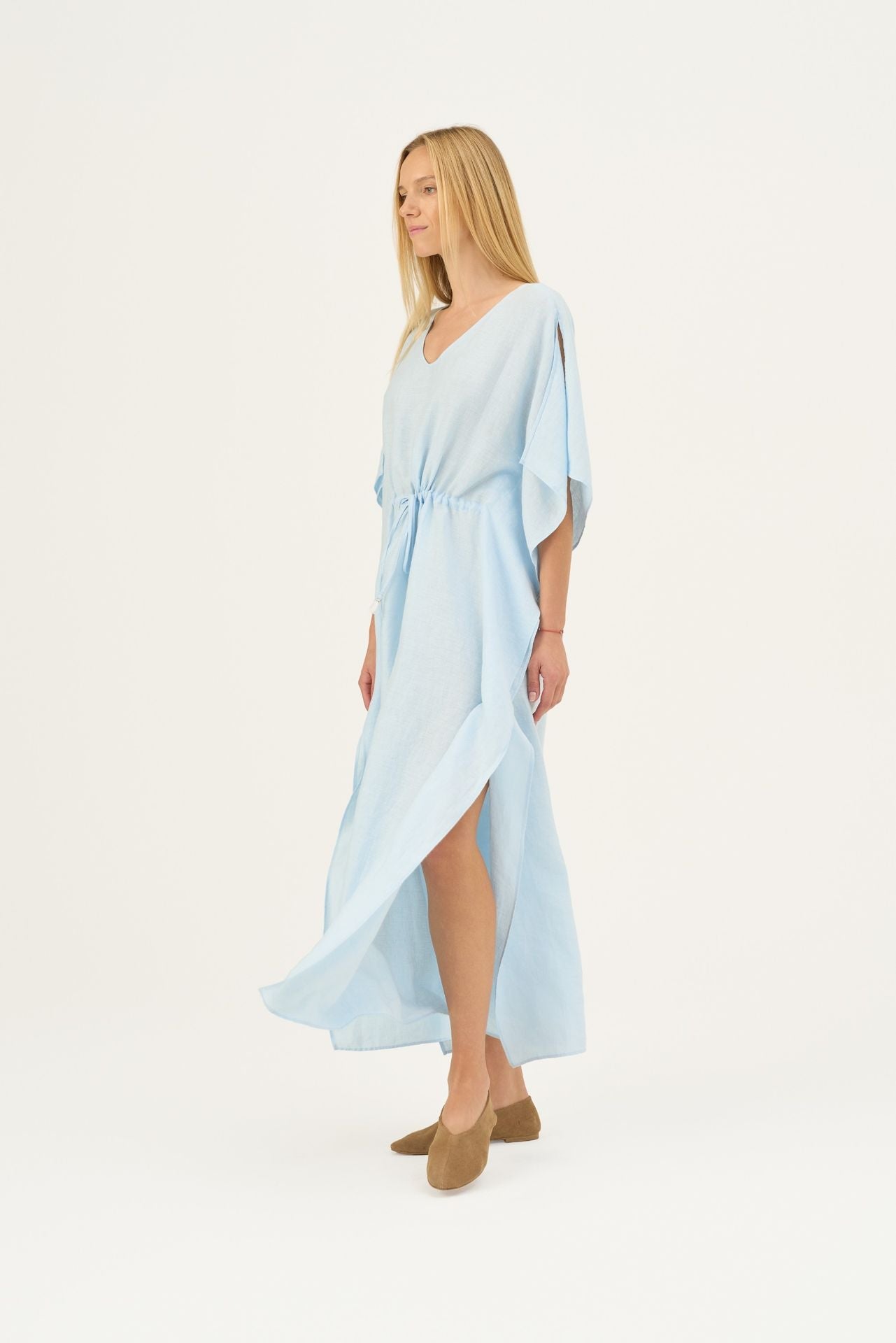 Baby Blue Linen Sol Dress