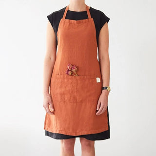Baked Clay Linen Daily Apron - Linen Tales 