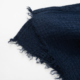 Bilberry Blue Linen Dandelion Scarf - Linen Tales Global 3