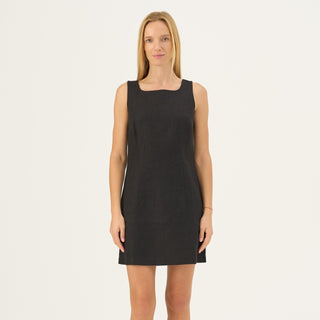 Black Linen Alba Dress - Linen Tales Global 