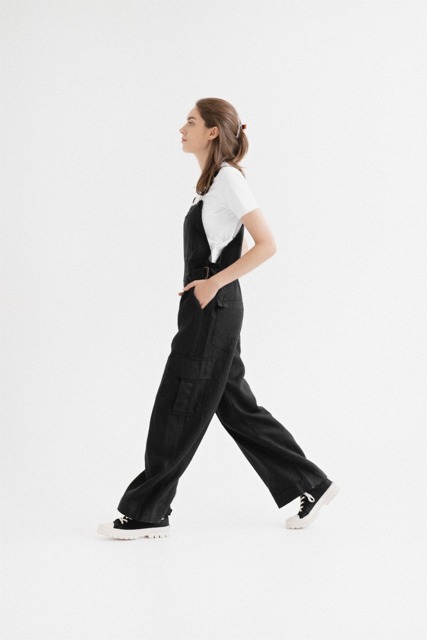 Black Linen Elm Overalls – Linen Tales Global
