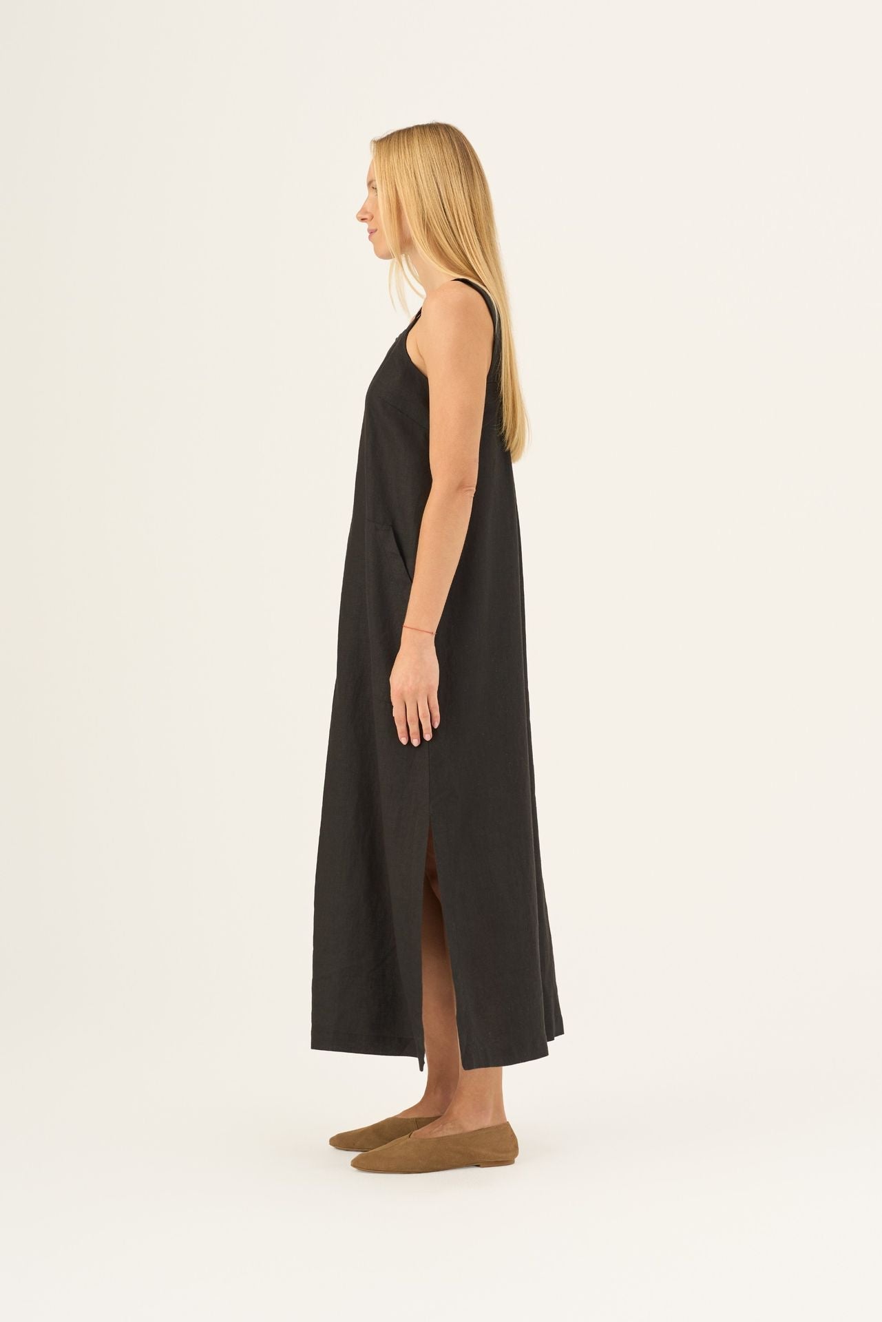 Black Linen Fugue Dress Color options / XS Black Linen Fugue Dress Color options / XS