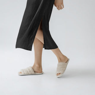 Black Linen Nasturtium Nightdress - Linen Tales 4