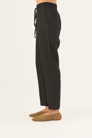 Black Linen Octave Trousers - Linen Tales Global 5