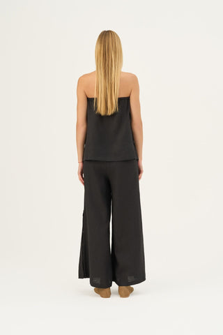 Black Linen Zayn Trousers - Linen Tales Global 4