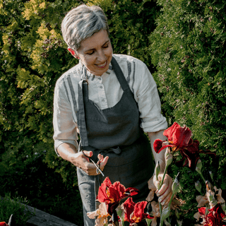 Blue Fog Linen Chef Apron - Linen Tales 