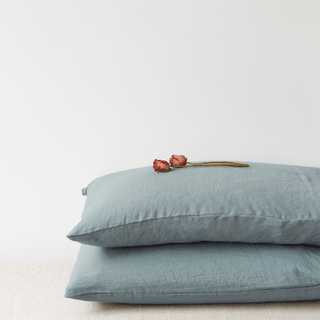Blue Fog Linen Pillowcase - Linen Tales Global 