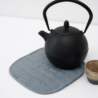 Blue Fog Linen Potholder - Linen Tales 6