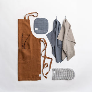 Blue Fog Linen Potholder - Linen Tales 4