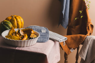 Blue Fog Linen Potholder - Linen Tales 5