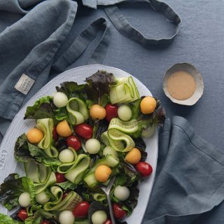 Blue Fog Linen Tablecloth - Linen Tales 3