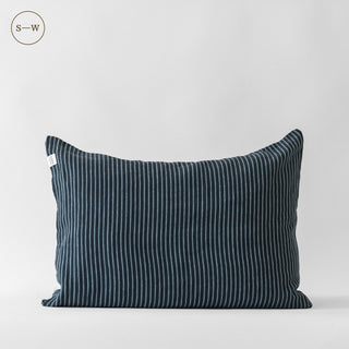 Blue Stripe Linen Pillowcases Set of 2 - Linen Tales 2