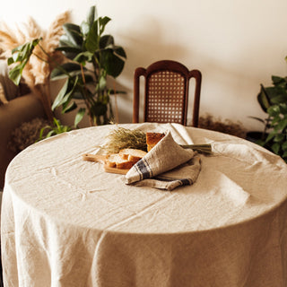 Blue Stripe Vintage Linen Napkins Set of 2 - Linen Tales 4