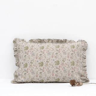 Botani Linen Pillowcase with Frills - Linen Tales Global 