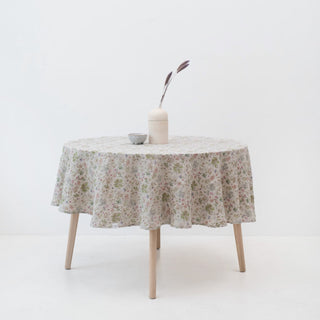 Botany 2 Lightweight Linen Round Tablecloth - Linen Tales 