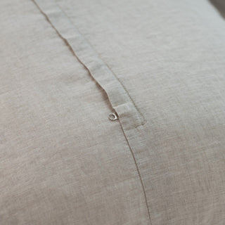 Botany 2 on Light Natural & Melange Linen Quilted Pillow Sham - Linen Tales 4