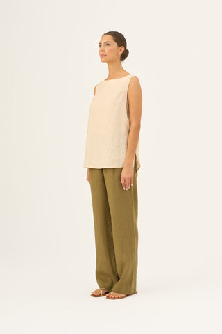 Brazilian Sand Linen Audrey Top - Linen Tales Global 2
