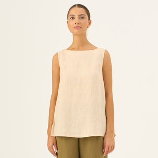 Brazilian Sand Linen Audrey Top - Linen Tales Global 1