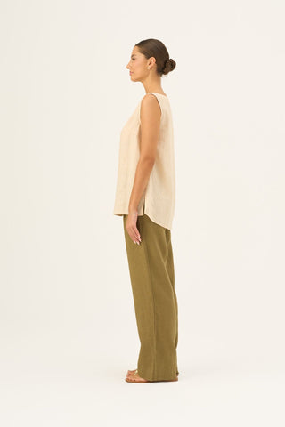 Brazilian Sand Linen Audrey Top - Linen Tales Global 3