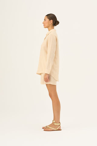 Brazilian Sand Linen Azalea Shirt - Linen Tales Global 3
