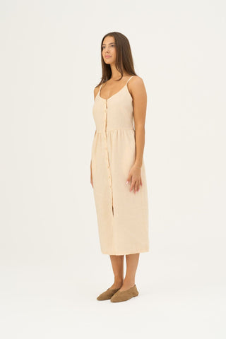Brazilian Sand Linen Camilla Dress - Linen Tales Global 3