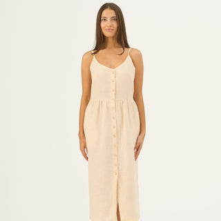 Brazilian Sand Linen Camilla Dress - Linen Tales Global 