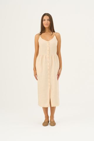 Brazilian Sand Linen Camilla Dress - Linen Tales Global 
