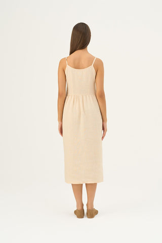 Brazilian Sand Linen Camilla Dress - Linen Tales Global 5
