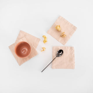 Brazilian Sand Linen Coasters Set of 4 - Linen Tales Global 