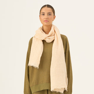 Brazilian Sand Linen Dandelion Scarf - Linen Tales Global 
