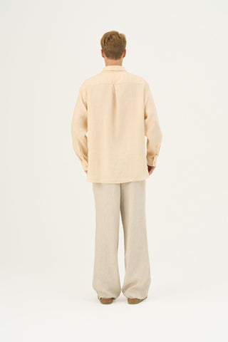 Brazilian Sand Linen Larch Shirt - Linen Tales Global 3