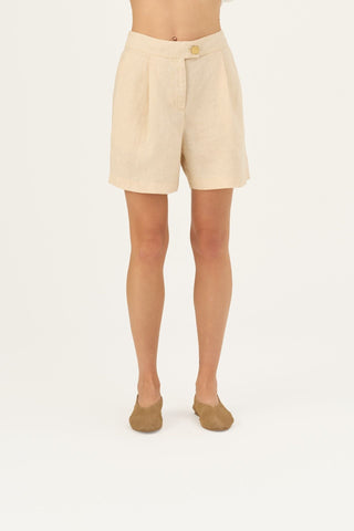 Brazilian Sand Linen Mirabilis Shorts - Linen Tales Global 