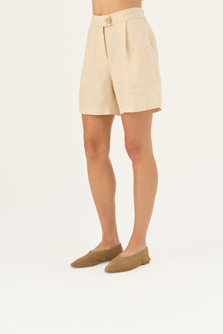 Brazilian Sand Linen Mirabilis Shorts - Linen Tales Global 3