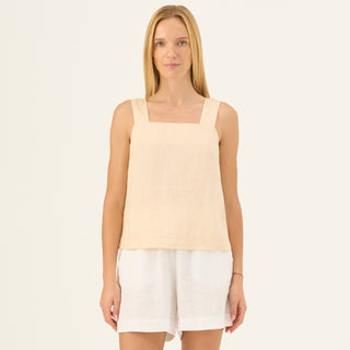 Brazilian Sand Linen Polka Top - Linen Tales Global 