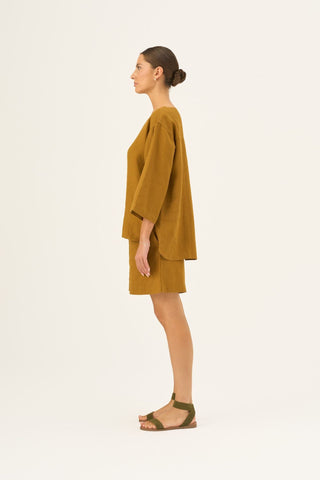 Bronze Linen Bilberry Top - Linen Tales Global 3