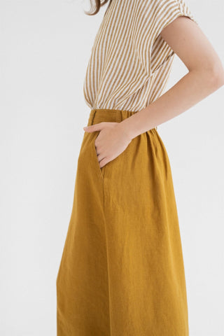 Bronze Linen Gardenia Skirt - Linen Tales 5